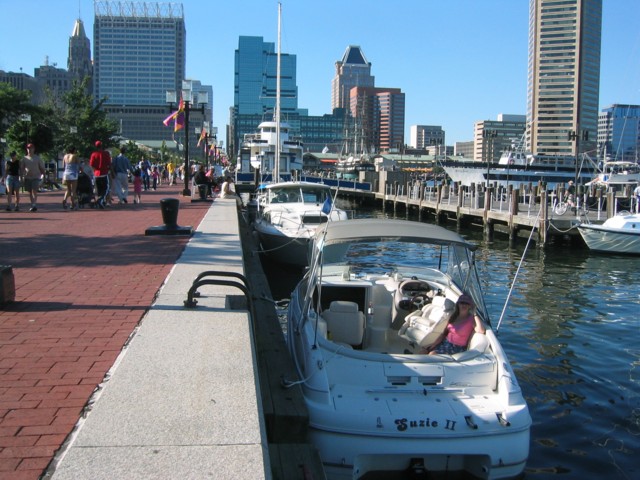 Suzie I & Suzie II moored up at the inner harbor Baltimore