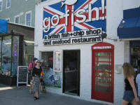 Susan outside "go fish" in Rehoboth DE