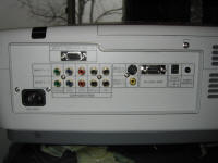 Rear panel of Sharp XV-Z9000U