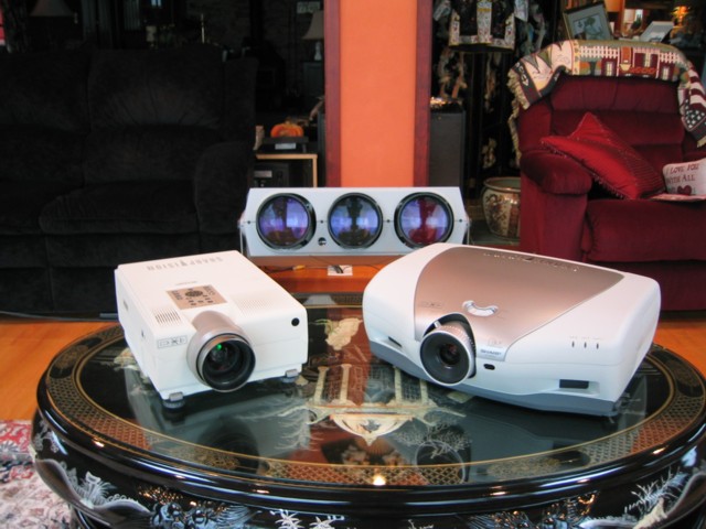 All three projectors together!