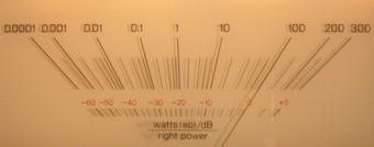SE-A5 MkII meter calibrated to 100 Watts