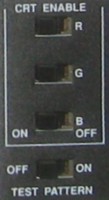 CRT enable  and test pattern switches