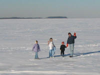 Mac and his grand kids walking to Qeenstown!